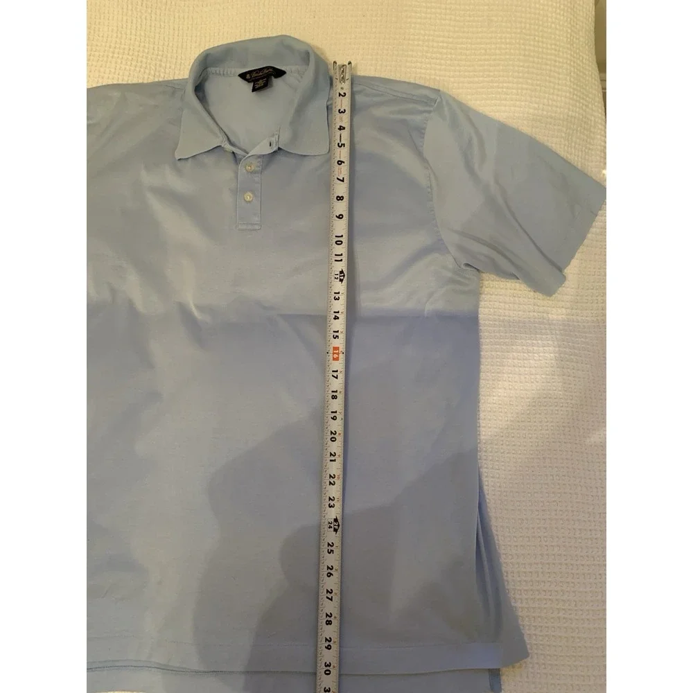 Brooks Brothers Men's Performance Polo Shirt‎ Double Mercerized Cotton XL Blue